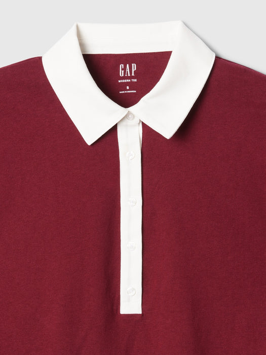 Cropped Rugby Polo Shirt