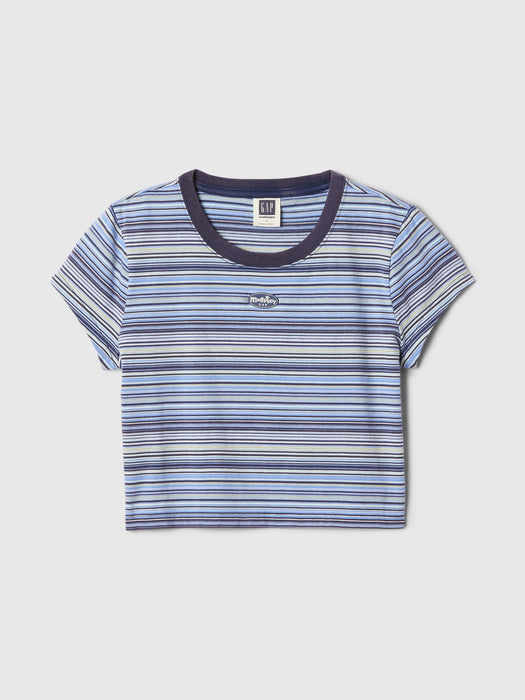 gap & madhappy stripe baby tee