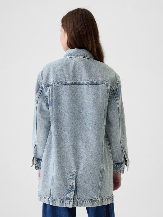 Kids Longline Icon Denim Jacket