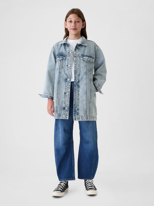 Kids Longline Icon Denim Jacket