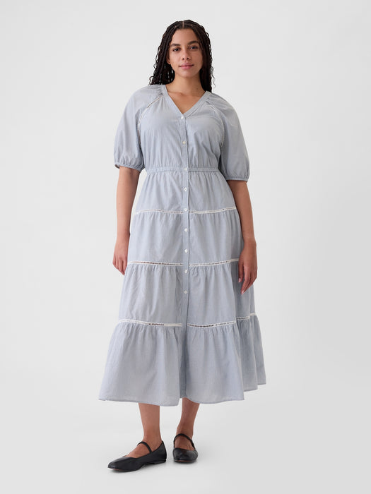 Tiered Maxi Shirtdress