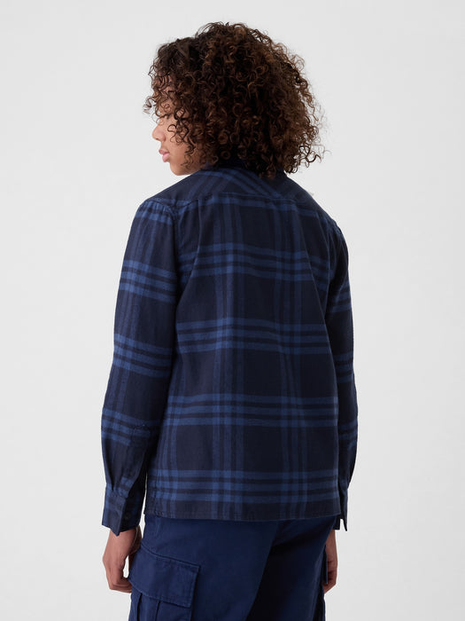 Kids Organic Cotton Flannel Shirt