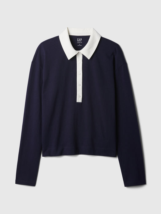 Cropped Rugby Polo Shirt