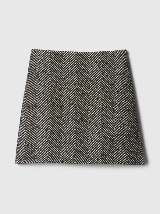 Herringbone Mini Skirt