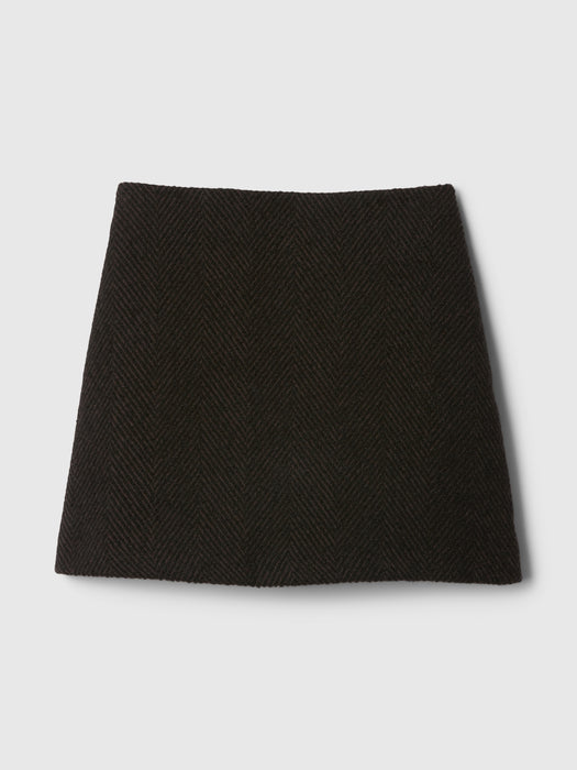 Herringbone Mini Skirt