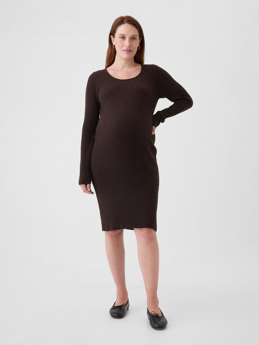 Maternity CashSoft Rib Midi Sweater Dress