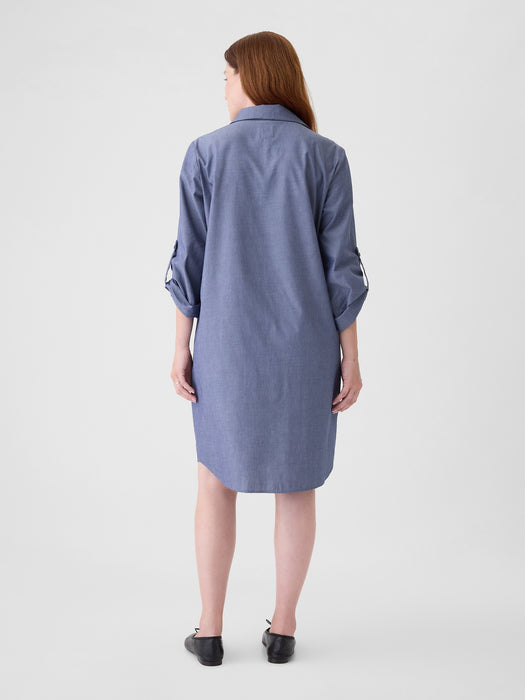 Maternity Chambray Shirtdress