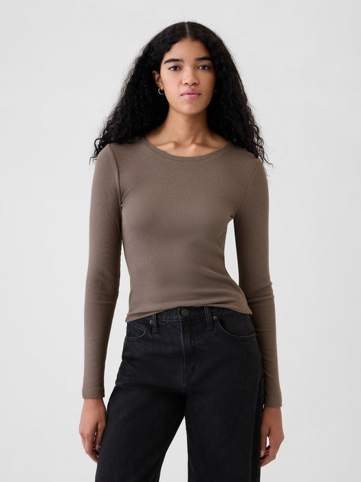 Modern Rib Cropped T-Shirt