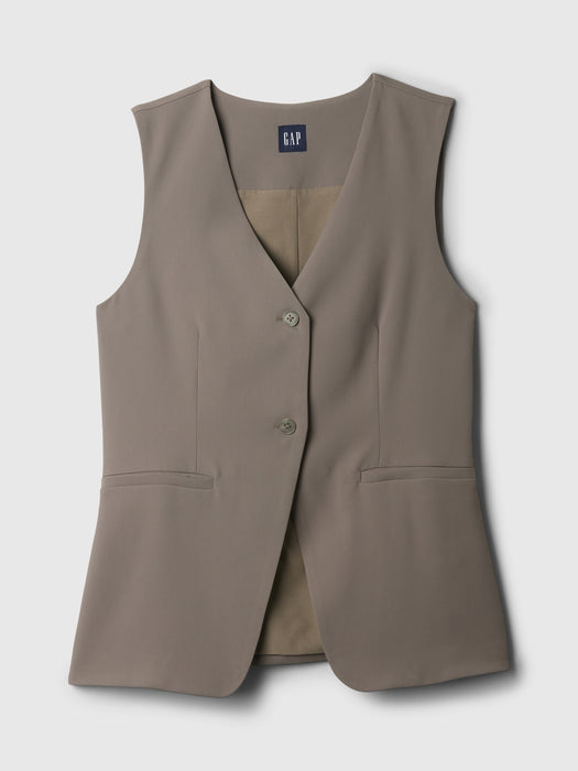 Longline Twill Vest