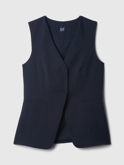 Longline Twill Vest