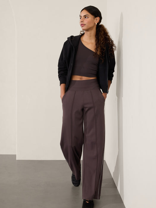 Venice High Rise Track Stripe Wide Leg Pant