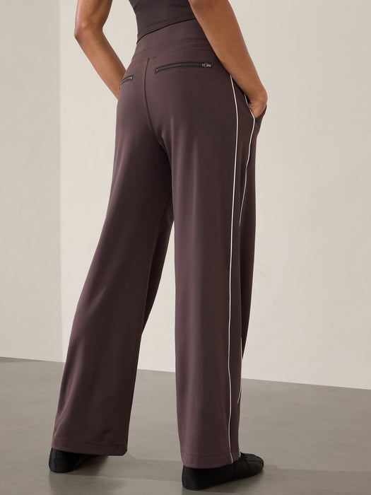 Venice High Rise Track Stripe Wide Leg Pant