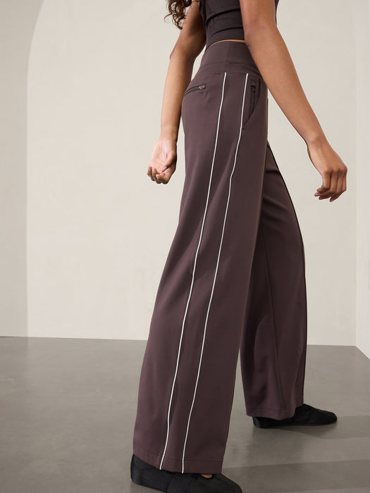 Venice High Rise Track Stripe Wide Leg Pant