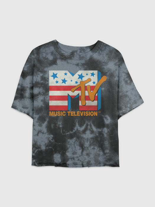 MTV Americana Graphic Boxy Cropped Tee