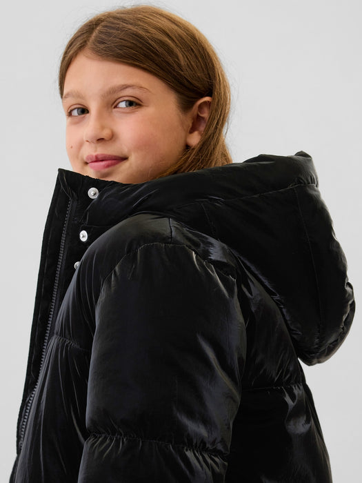 Kids Recycled Metallic Puffer Jacket