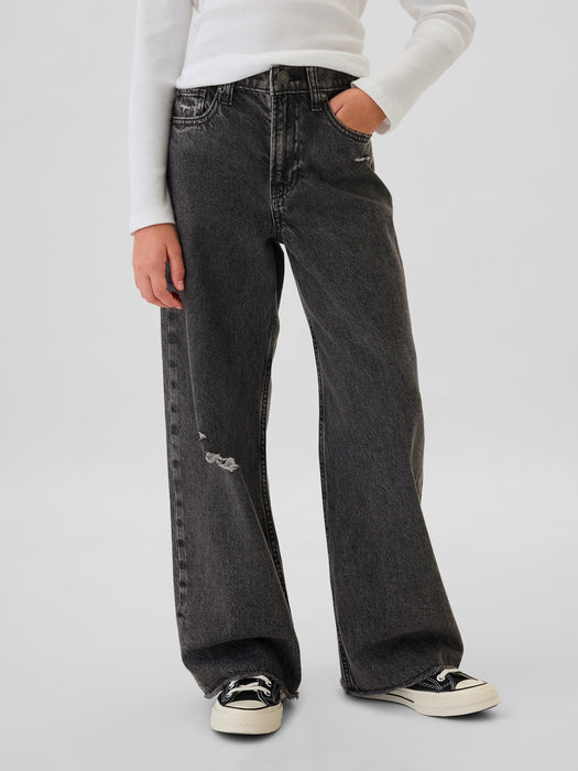 Kids Low Rise Stride Wide-Leg Jeans