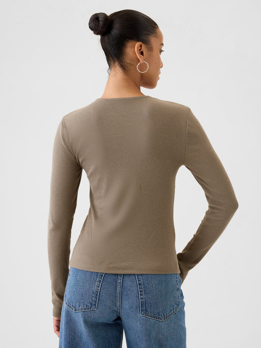 Modern Rib Square-Neck Top