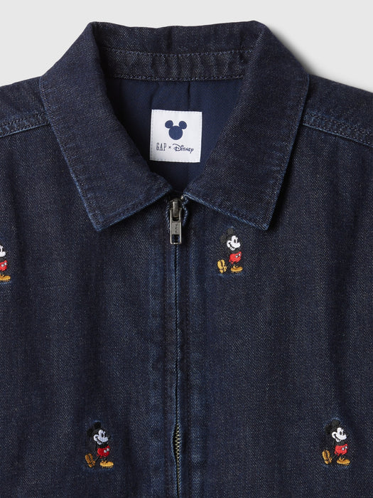 Gap × Disney Kids Embroidered Denim Bomber Jacket