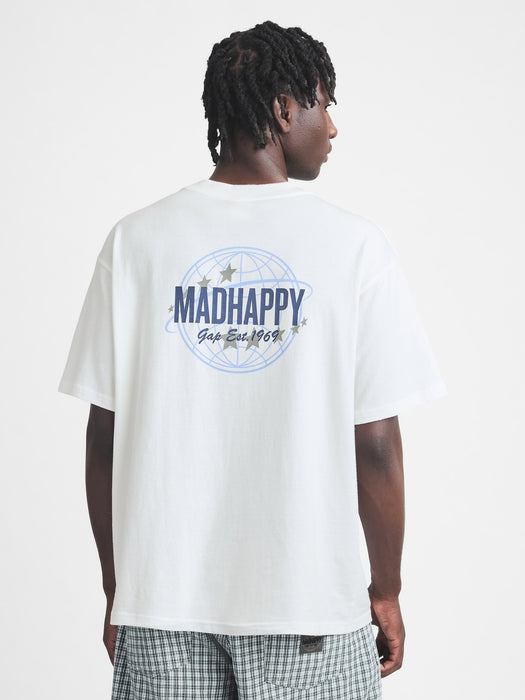 gap & madhappy globe pocket tee