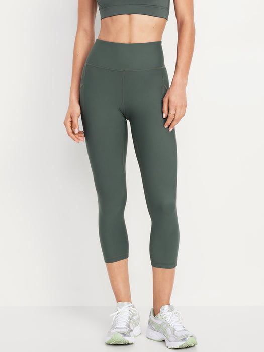 High-Waisted PowerSoft Crop Pocket Leggings