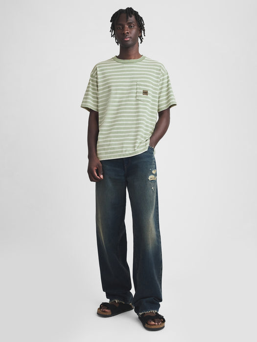 gap & madhappy stripe tee