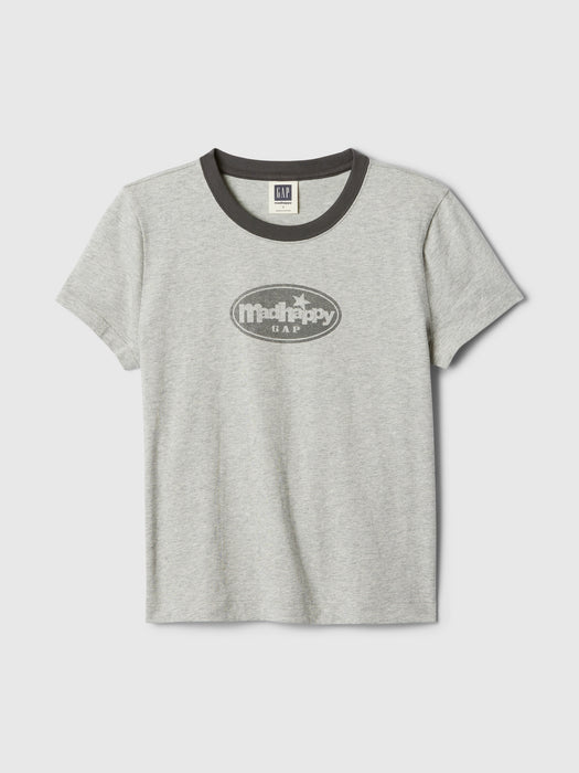 gap & madhappy ringer baby tee