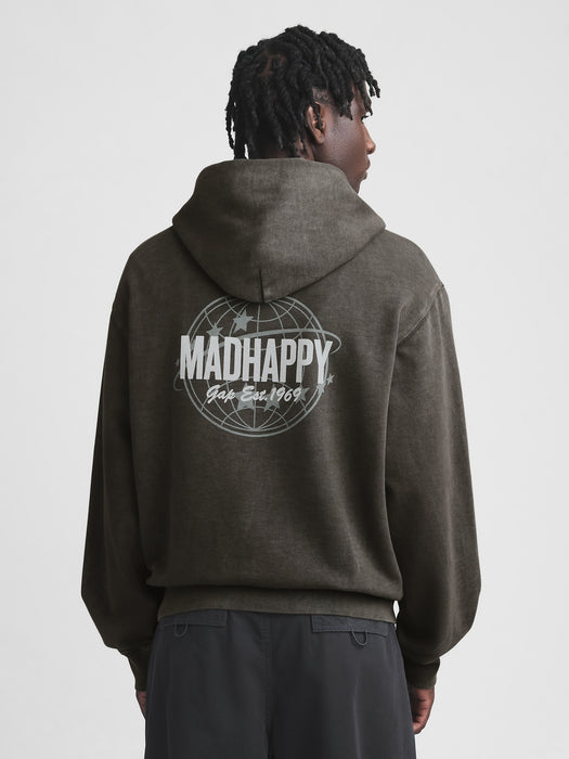 gap & madhappy globe hoodie