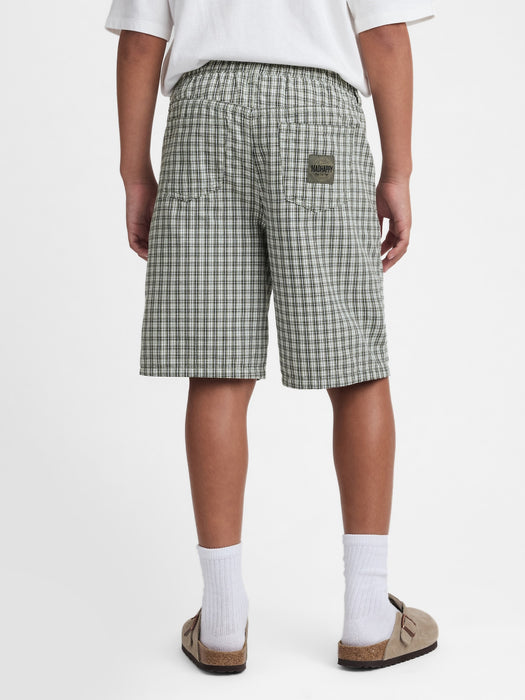 gap & madhappy kids oversized plaid short