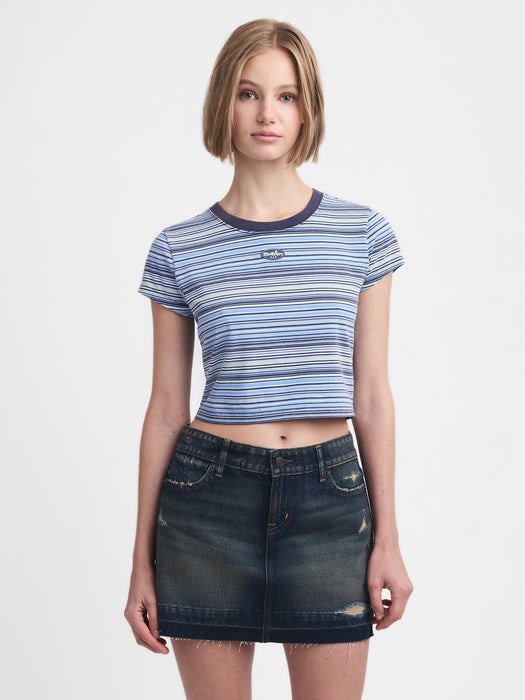 gap & madhappy stripe baby tee