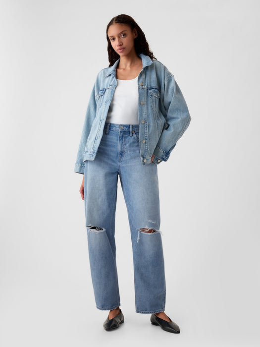 High Rise Barrel Jeans