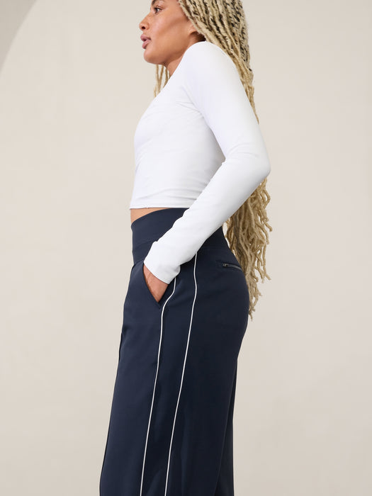 Venice High Rise Track Stripe Wide Leg Pant