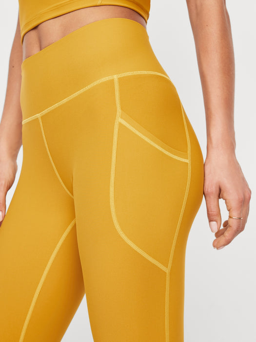 High-Waisted PowerSoft Crop Pocket Leggings