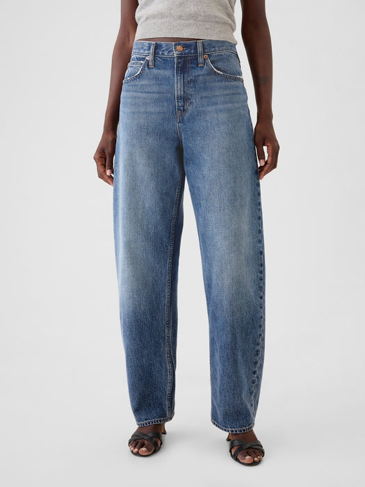 High Rise Barrel Jeans