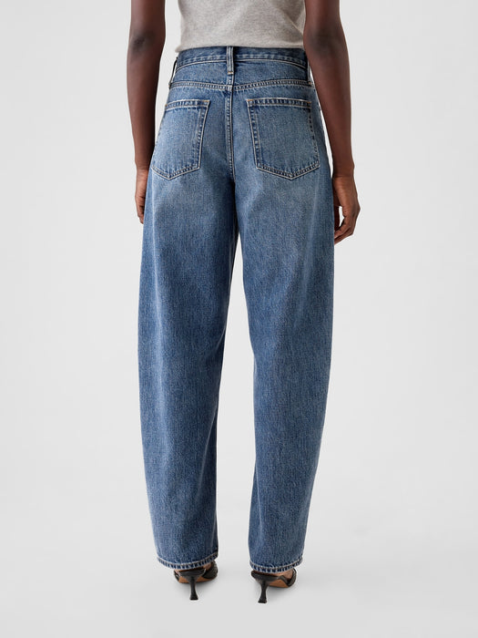 High Rise Barrel Jeans