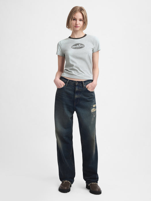 gap & madhappy ringer baby tee