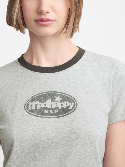 gap & madhappy ringer baby tee