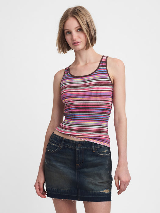 gap & madhappy stripe sweater tank top