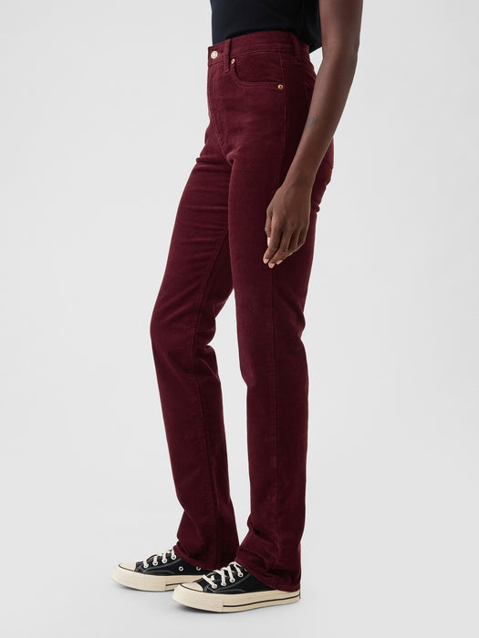 High Rise Corduroy '90s Straight Pants