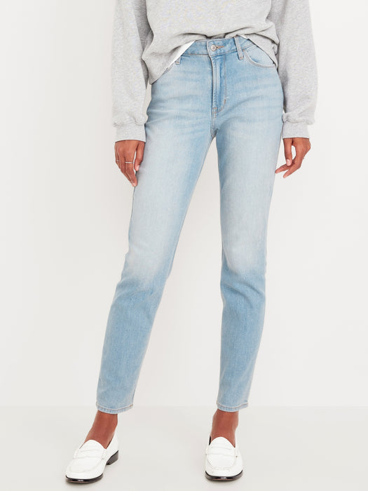 High-Waisted Wow Straight Ankle Jeans