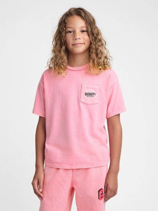 gap & madhappy kids globe pocket tee