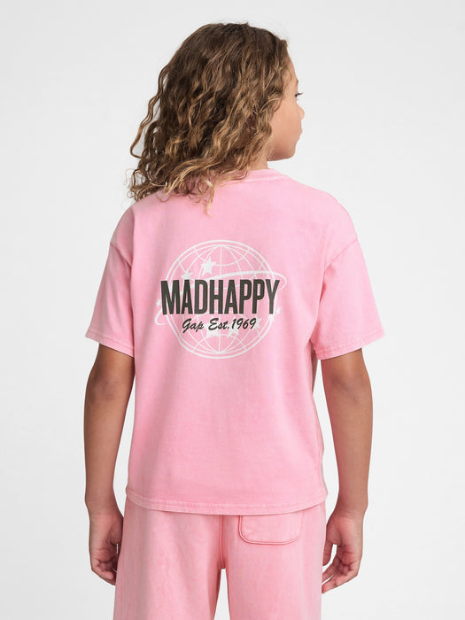 gap & madhappy kids globe pocket tee