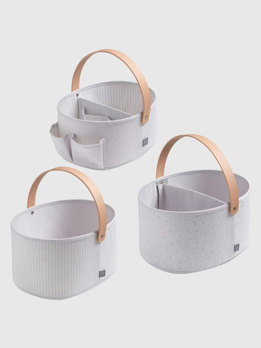 babyGap 3 Pack Nested Fabric Storage Bins with Handles