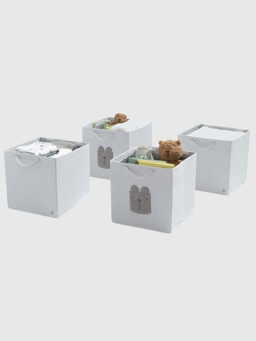 babyGap 4 Pack Brannan Bear Fabric Storage Bins with Handles