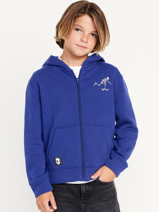 Graphic Zip-Front Hoodie for Boys