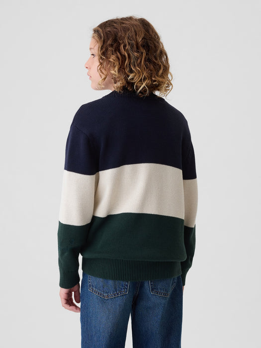 Kids Colorblock Half-Zip Pullover Sweater