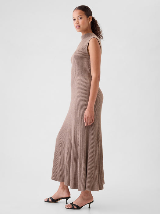 CashSoft Rib Mockneck Maxi Sweater Dress