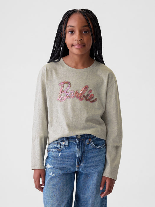 Kids Organic Cotton Sequin Barbie T-Shirt