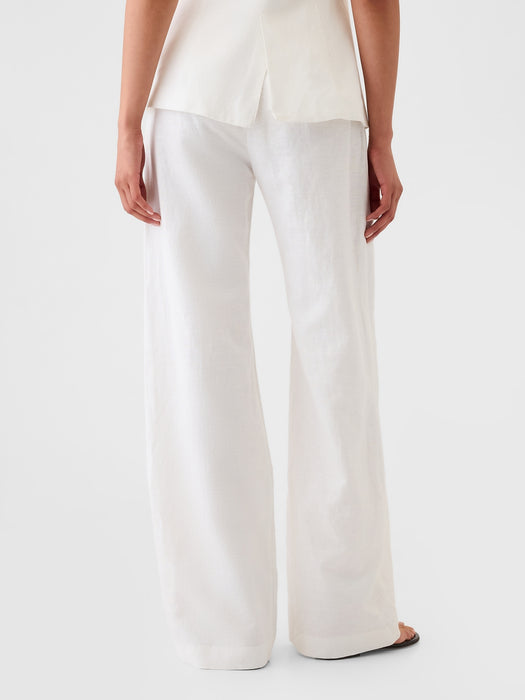 365 High Rise Linen-Cotton Trousers