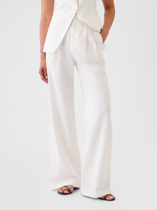 365 High Rise Linen-Cotton Trousers