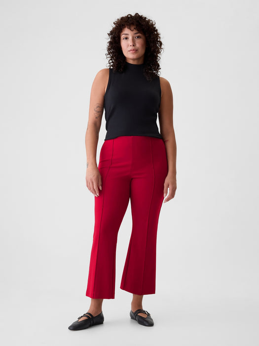 High Rise Ponte Crop Kick Pants